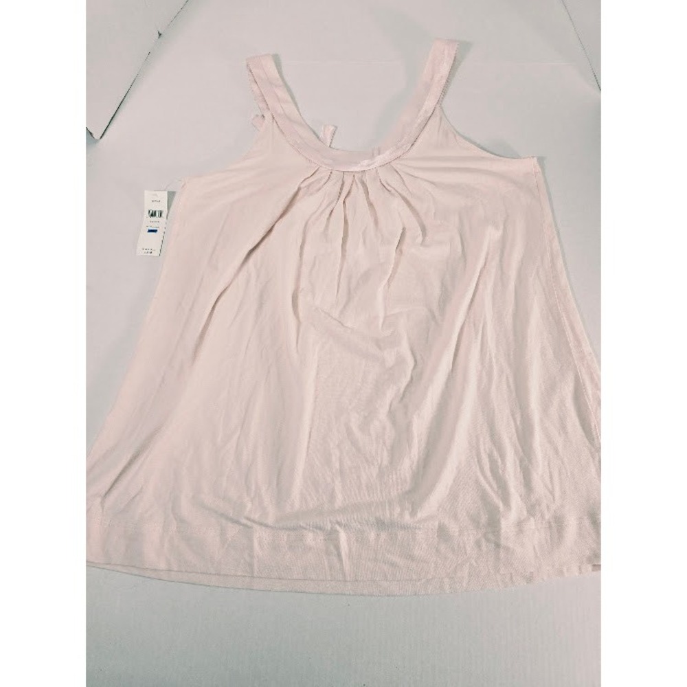 Oscar de la Renta Sleep Tank Top Womens XL Pink NWT Satin Bow Dainty Chemise